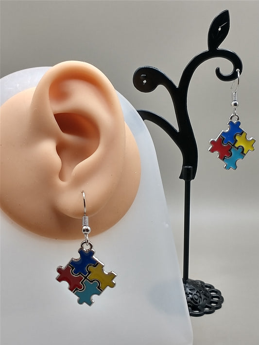 Autism Awareness: French Hook Earrings