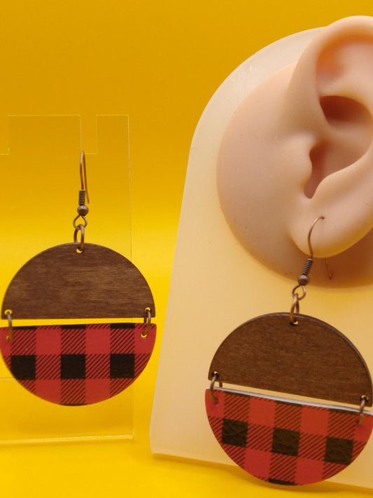 Buffalo Plaid: French Hook Earrings